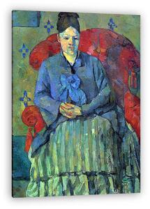 Paul Cézanne: Portré Cézanne asszonyságról a piros fotelban (vászonkép)