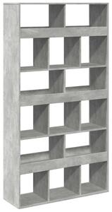 VidaXL betonszürke szerelt fa könyvespolc 100 x 33 x 187,5 cm