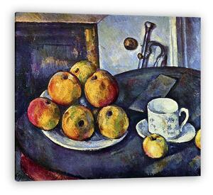 Paul Cézanne: Csendélet csészével és almákkal (vászonkép)