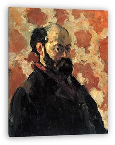 Paul Cézanne: Cézanne önarckép, rózsaszín háttér előtt (vászonkép)