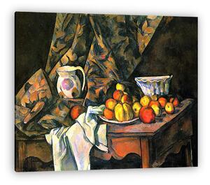 Paul Cézanne: Csendélet almával és barackkal (vászonkép)
