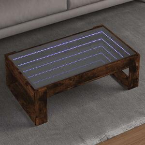 VidaXL LED Dohányzóasztal - Tükörlap - 90x53x30 cm