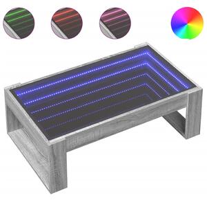 VidaXL LED Dohányzóasztal - Tükör - 90x53x30 cm