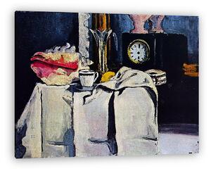 Paul Cézanne: Fekete óraszekrény (vászonkép)