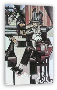 Juan Gris: Férfi egy kávézóban (vászonkép)