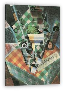 Juan Gris: Csendélet kockás abrosszal (vászonkép)