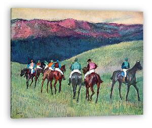 Edgar Degas: Lóverseny - Az edzés (vászonkép)