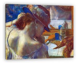 Edgar Degas: A tükör előtt (vászonkép)