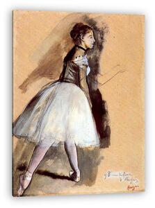 Edgar Degas: Balett-táncosnő alapállásban (vászonkép)