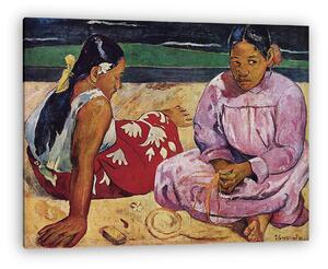 Paul Gauguin: Tahiti nők a tengerparton (vászonkép)