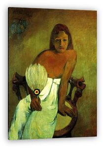 Paul Gauguin: Fiatal nő legyezővel (vászonkép)