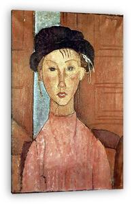 Modigliani: Lány kalapban (vászonkép)