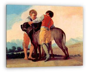 Francisco José de Goya: Fiúk kutyával (vászonkép)
