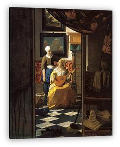 Jan Vermeer: A szerelmes levél (vászonkép)