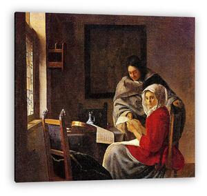 Jan Vermeer: Zenélését megszakító nő (vászonkép)