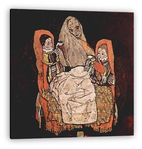 Egon Schiele: Anya két gyermekével (vászonkép)