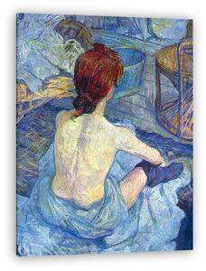 Henri de Toulouse Lautrec: Vörös hajú nő a fürdőben (vászonkép)