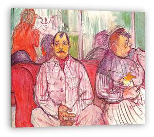 Henri de Toulouse Lautrec: Férj és feleség kiskutyával (vászonkép)