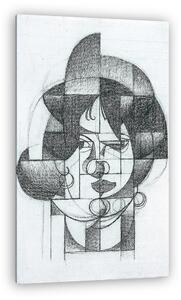 Juan Gris: Germaine Raynal portréja (vászonkép)