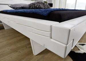 Massziv24 - VANCOUVER lucfenyőfa ágy, 140x200x90, fehér lakkozott