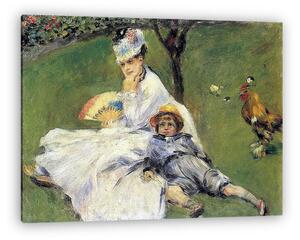 Pierre Auguste Renoir: Camille Monet és fia Jean (vászonkép)
