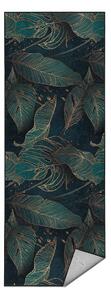 Petróleum színű mosható futószőnyeg 80x200 cm Midnight Jungle – Mila Home