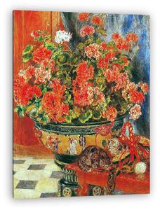 Pierre Auguste Renoir: Muskátli és macskák (vászonkép)