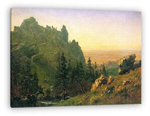 Albert Bierstadt: Folyó a hegyek közt (vászonkép)