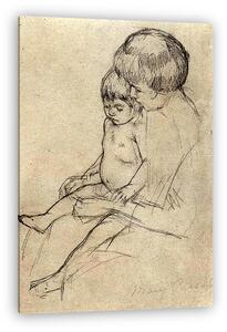 Mary Cassatt: Anya és gyermeke (vászonkép)