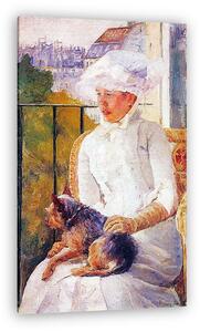 Mary Cassatt: Hölgy kutyával (vászonkép)