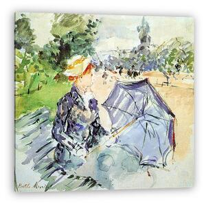 Berthe Morisot: Nő ernyővel a parkban (vászonkép)