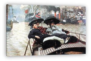 James Tissot: A Temzén (vászonkép)