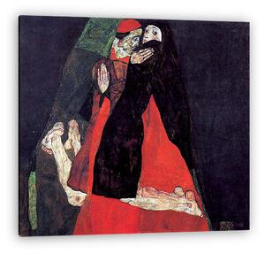 Egon Schiele: A bíboros és az apáca (vászonkép)