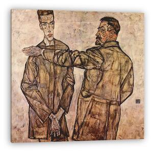Egon Schiele: Portré Heinrich Bensch-ről és fiáról, Ottóról (vászonkép)