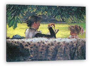 James Tissot: Meseolvasás (vászonkép)