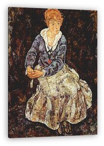 Egon Schiele: Portré az ülő Edith Schiele-ről (vászonkép)