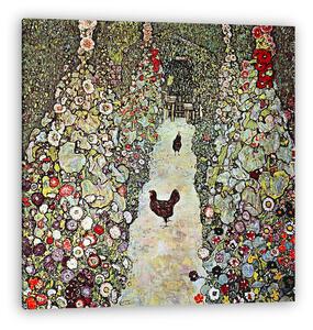 Gustav Klimt: Kerti ösvény tyúkokkal (vászonkép)
