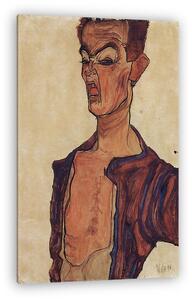 Egon Schiele: Egon Schiele fintorgó önarcképe (vászonkép)