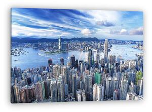 Hongkong a Viktória-csúcsról nézve (vászonkép)