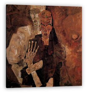 Egon Schiele: A Halál és a férfi (vászonkép)