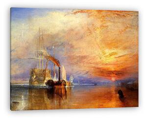 William Turner: A Téméraire hadihajó utolsó útja a Temzén napnyugatakor, 1838 (vászonkép)