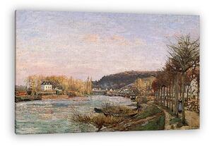 Camille Pissarro: Szajna-part Bougival-nál (vászonkép)