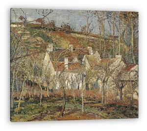 Camille Pissarro: Vörös háztetők télen (vászonkép)