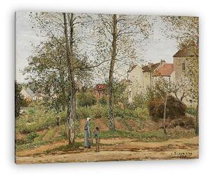 Camille Pissarro: Ház Bougival-ban, ősszel (vászonkép)