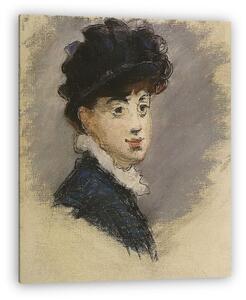 Edouard Manet: Hölgy fekete kalapban (1882) (vászonkép)