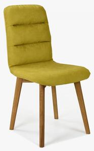 Kényelmes szék, sárga - tölgyfa lábak Orlando