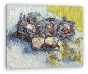 Vincent Van Gogh: Csendélet vöröskáposztával és hagymával (vászonkép)