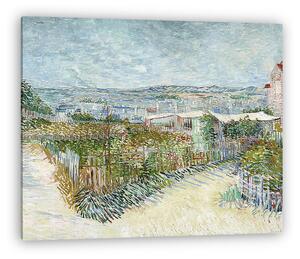 Vincent Van Gogh: A Montmart, a La Galette szélmalom mögött (vászonkép)