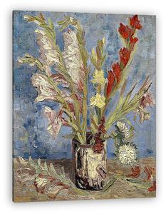 Vincent Van Gogh: Kardvirág és őszirózsák vázában (vászonkép)