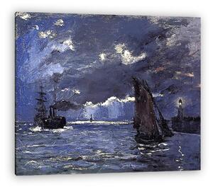 Claude Monet: Hajózás holdfényben (1864) (vászonkép)